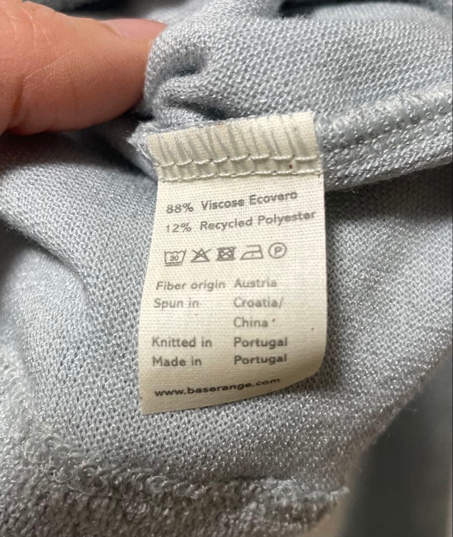 トップス BASERANGE velour Long Sleeves Pullover