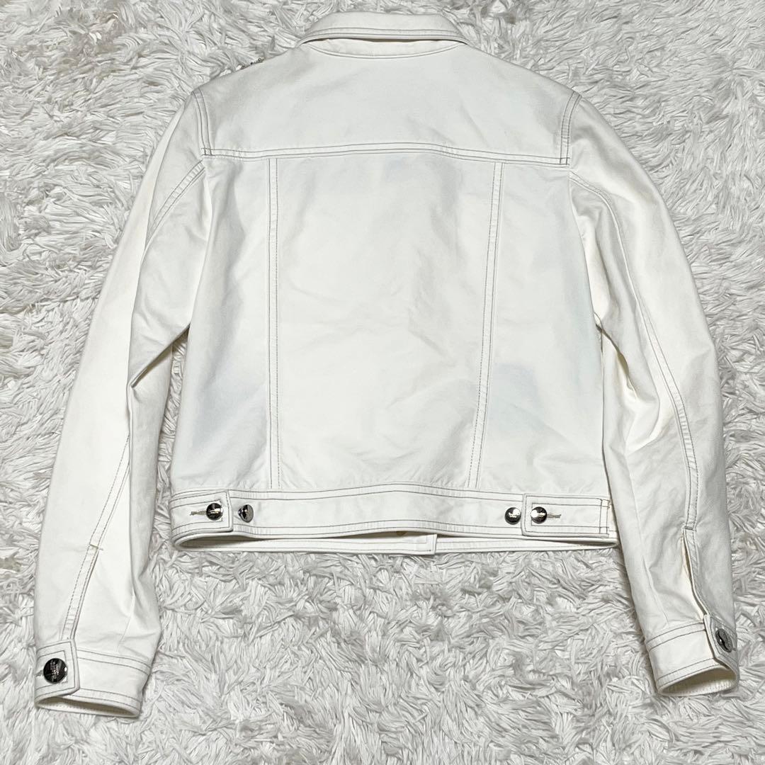 kittyママ　　　　ジャケット　ホワイトデニム　ビジュー　花柄　白