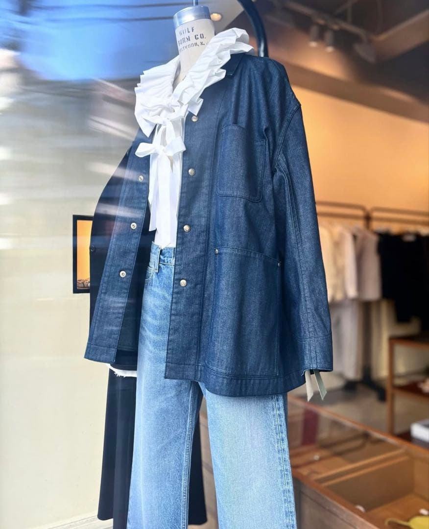 Drawer 24SS フリルリボンブラウス ホワイト 36サイズ