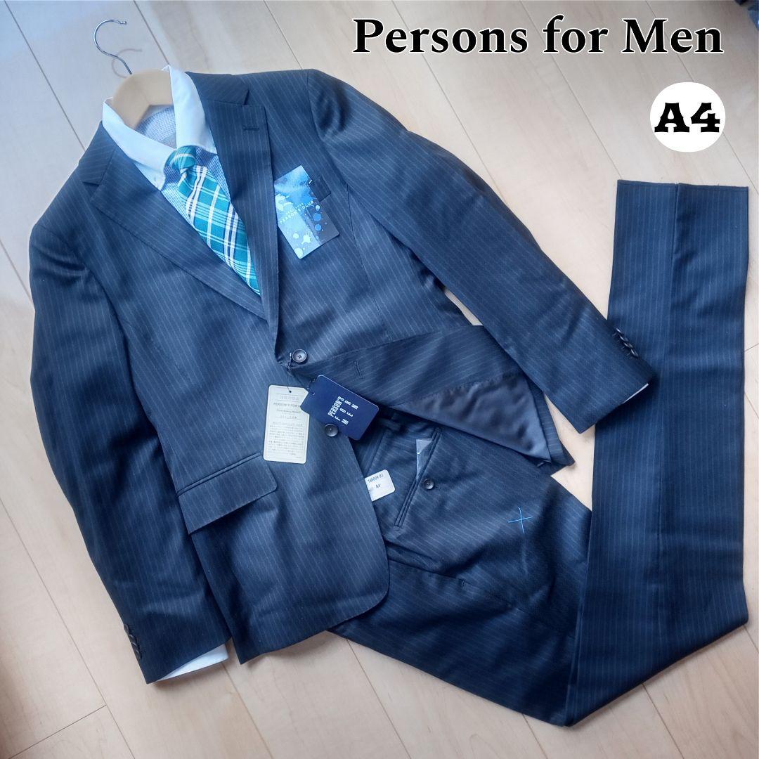 PERSON'S FOR MEN ブラックスーツセットアップ【A4】