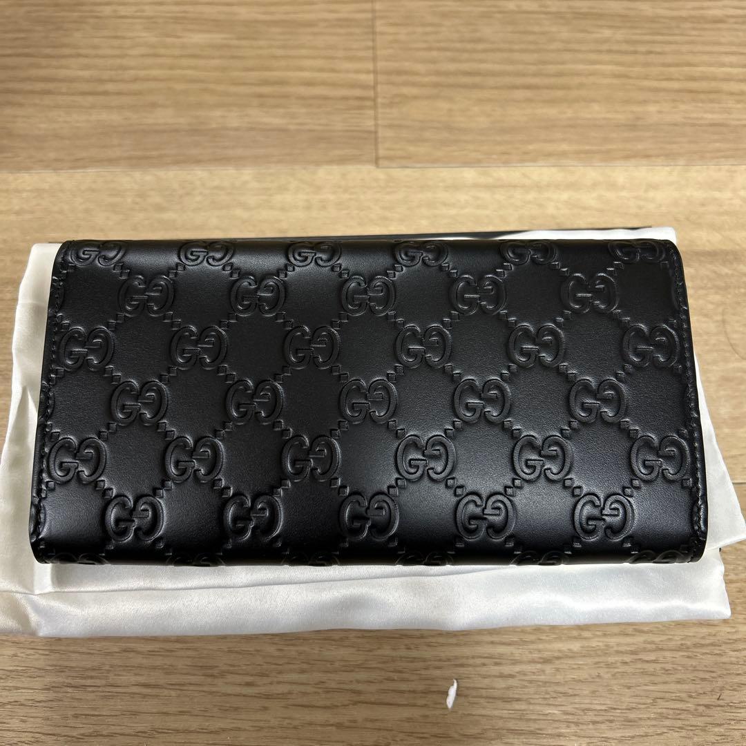 GUCCI シマレザー　長財布