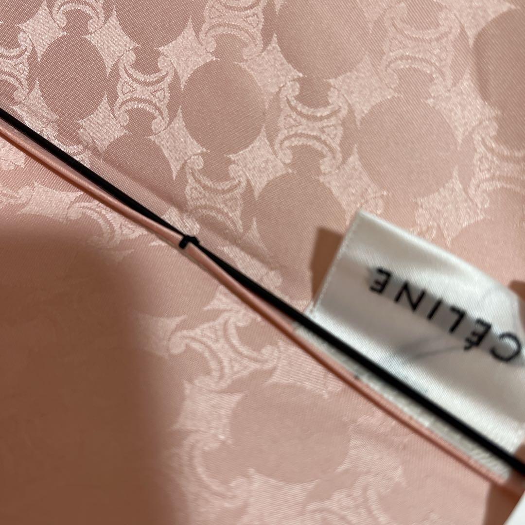 未使用品 CELINE セリーヌ 折り畳み傘 ベビーピンクカラー マカダム柄