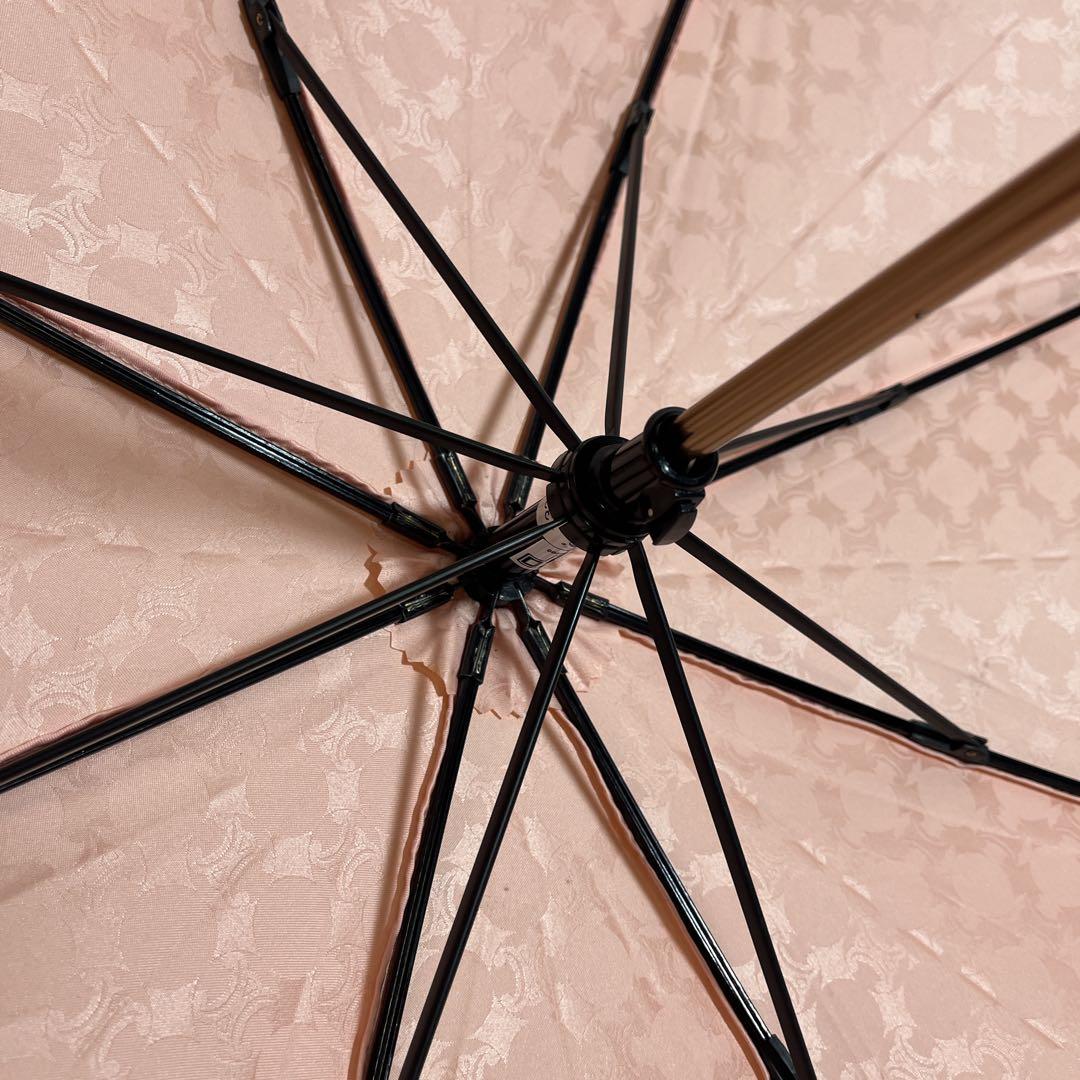未使用品 CELINE セリーヌ 折り畳み傘 ベビーピンクカラー マカダム柄