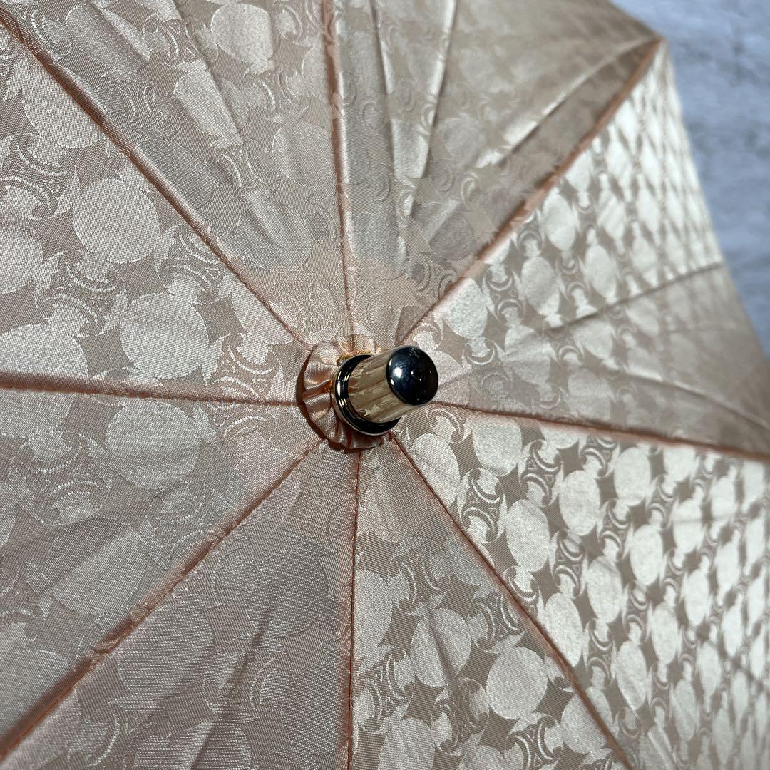 未使用品 CELINE セリーヌ 折り畳み傘 ベビーピンクカラー マカダム柄