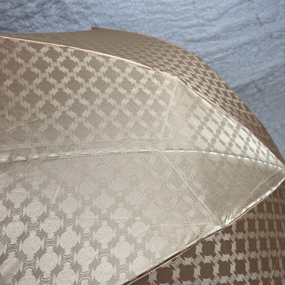 未使用品 CELINE セリーヌ 折り畳み傘 ベビーピンクカラー マカダム柄