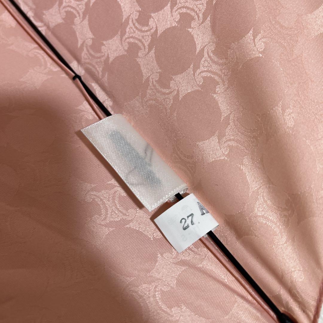 未使用品 CELINE セリーヌ 折り畳み傘 ベビーピンクカラー マカダム柄