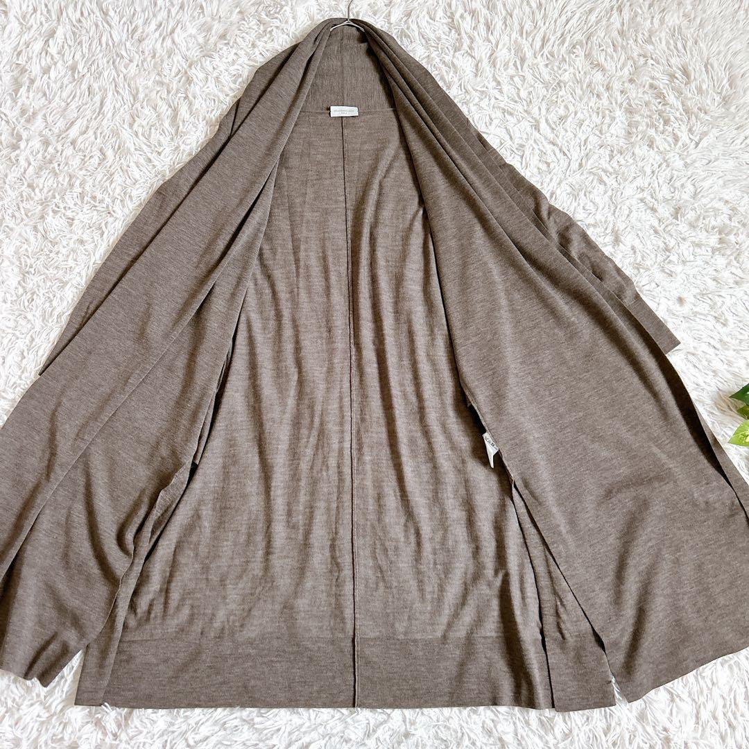 美品⁂ドゥーズィエムクラス⁂ロングカーディガン　羽織り　ショールカラー　茶系