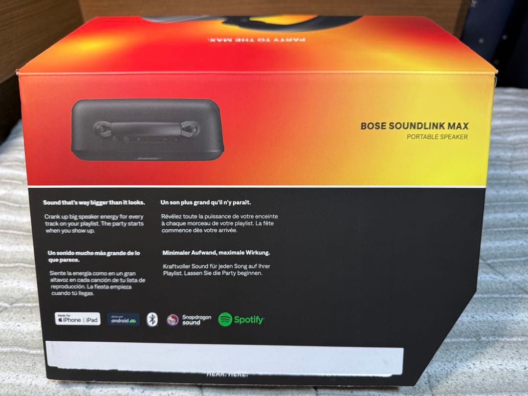 【美品・未使用】BOSE Sound Link MAX