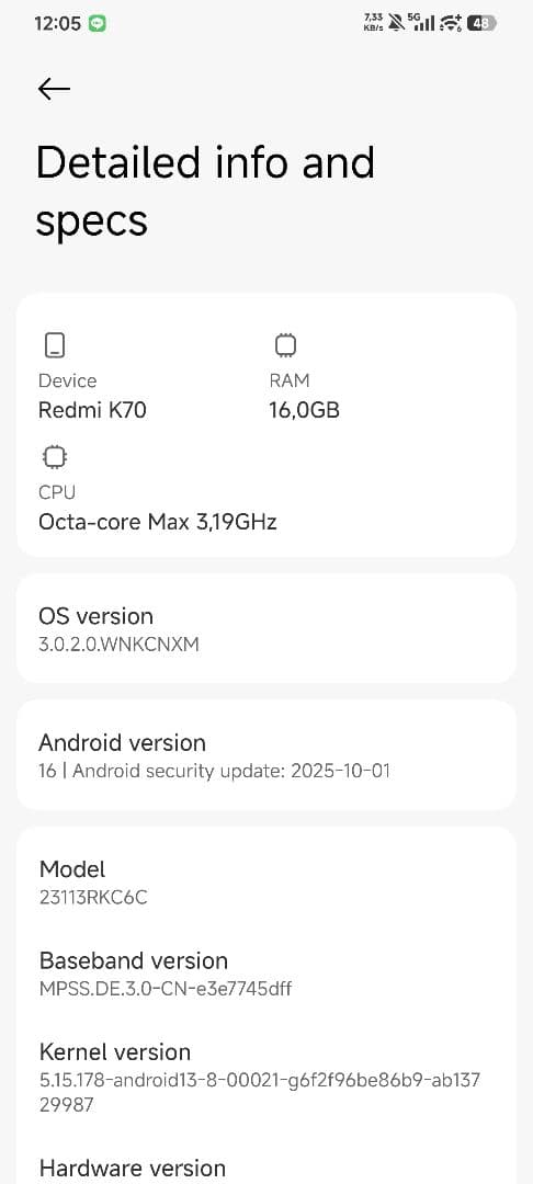 Redmi K70 5G SIM フリー 16GB RAM 256GB