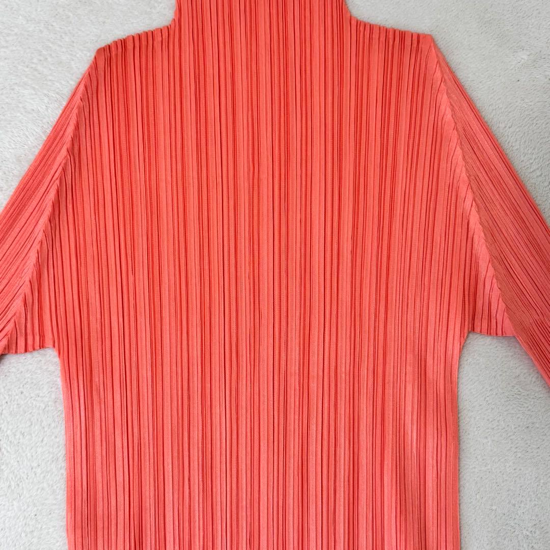 極美品✨PLEATS PLEASE プリーツ　ピンク　長袖　ハイネック　トップス