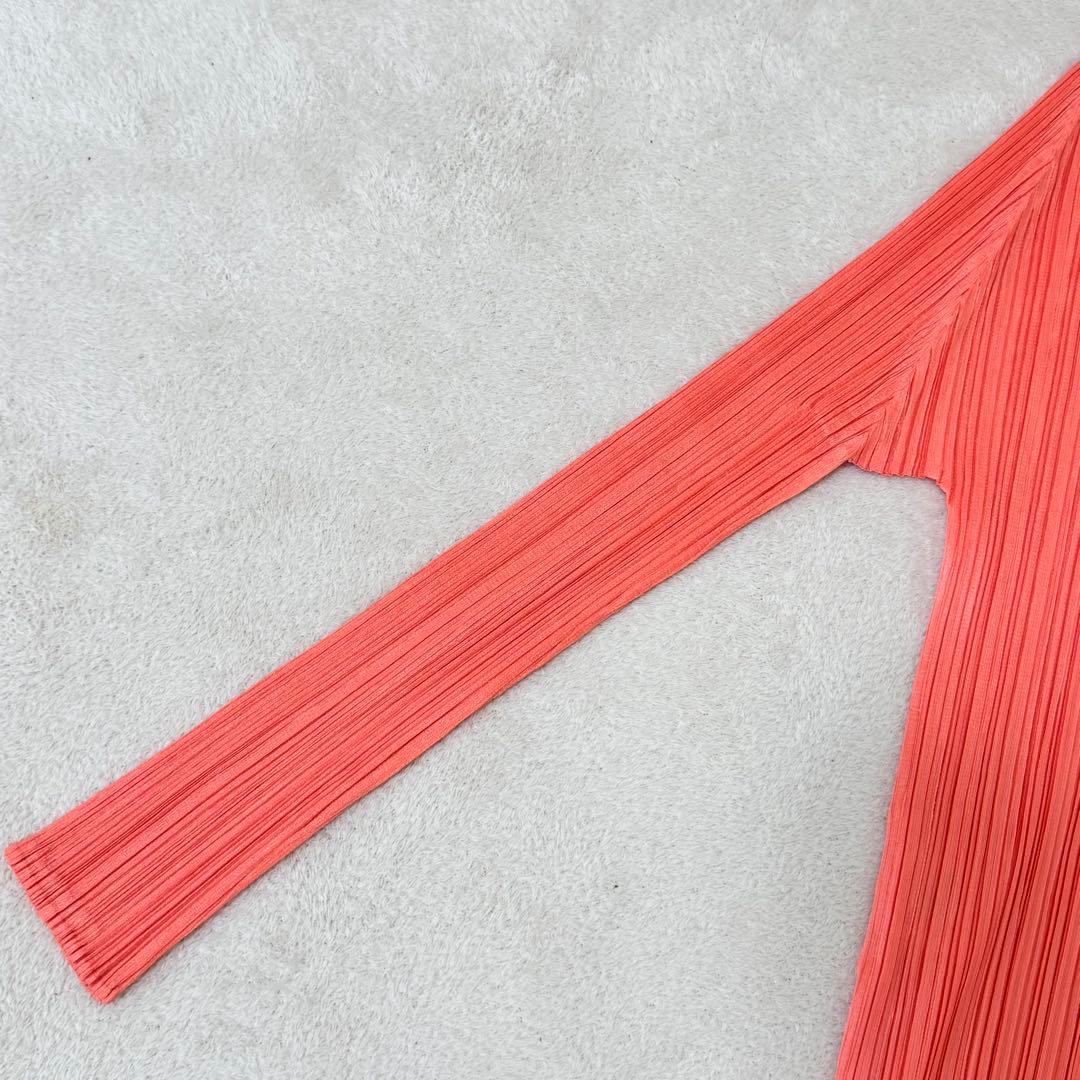 極美品✨PLEATS PLEASE プリーツ　ピンク　長袖　ハイネック　トップス