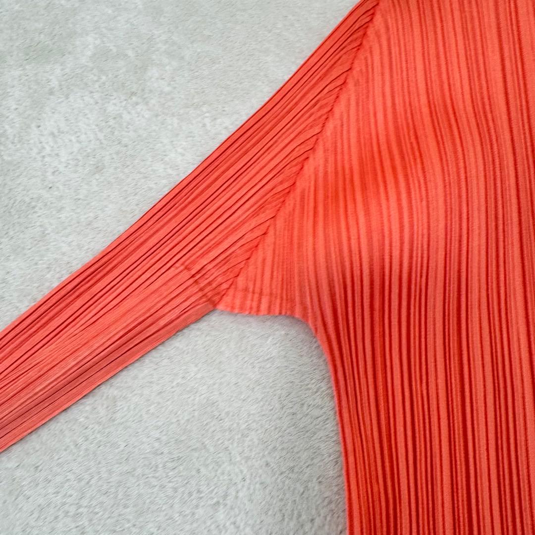 極美品✨PLEATS PLEASE プリーツ　ピンク　長袖　ハイネック　トップス