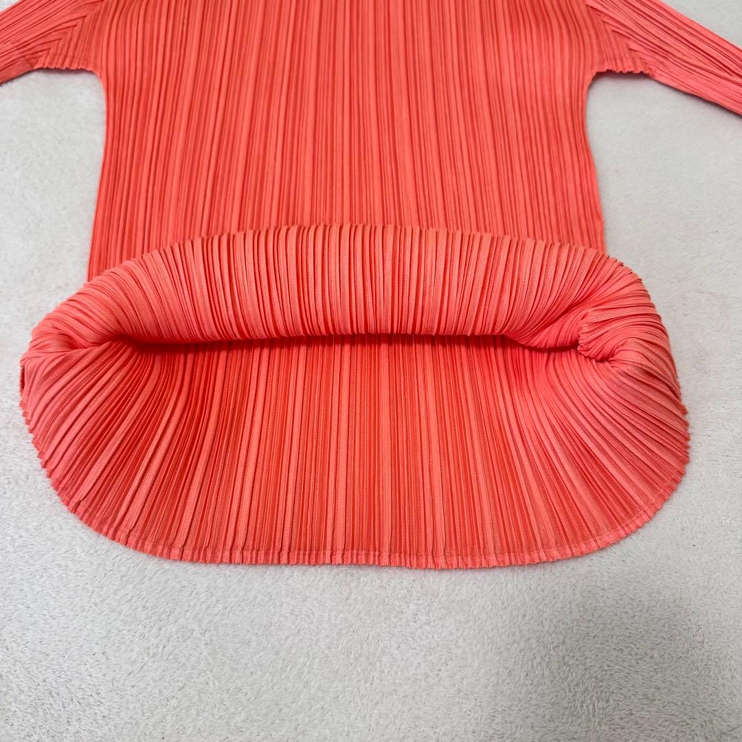 極美品✨PLEATS PLEASE プリーツ　ピンク　長袖　ハイネック　トップス