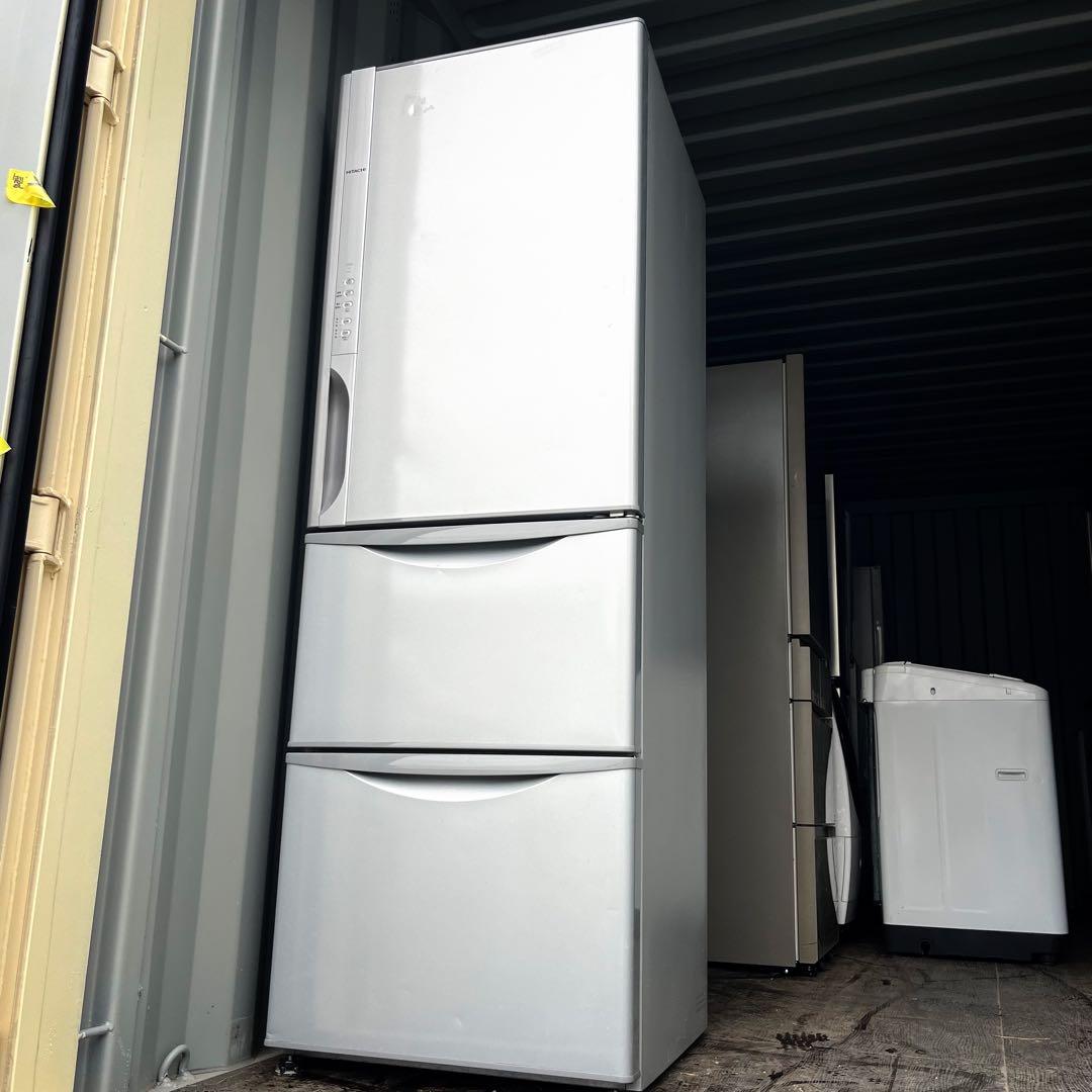 32取付無料！完動品！日立高性能真空チルド搭載シルバー3ドア冷蔵庫！洗濯機