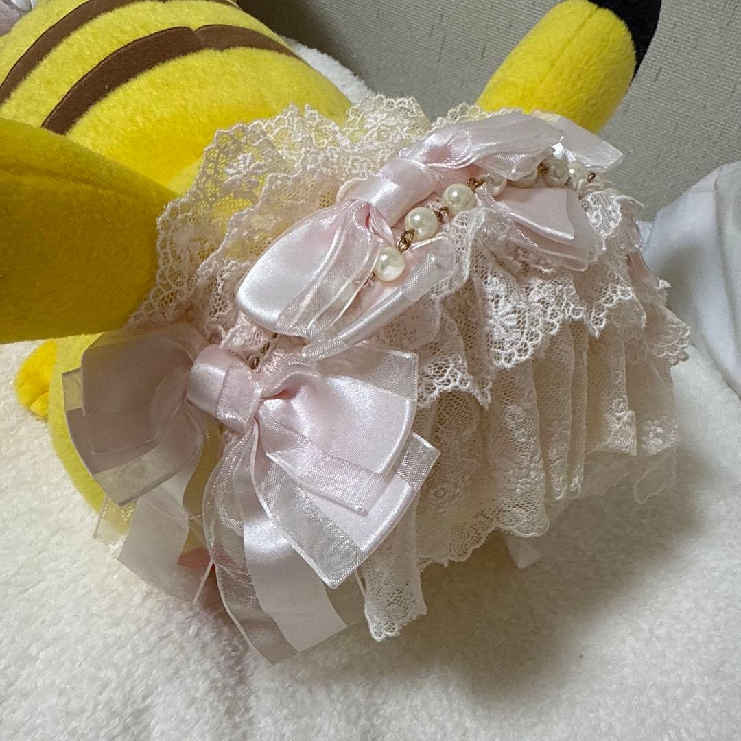 へドレ風 カチューシャ ピンク