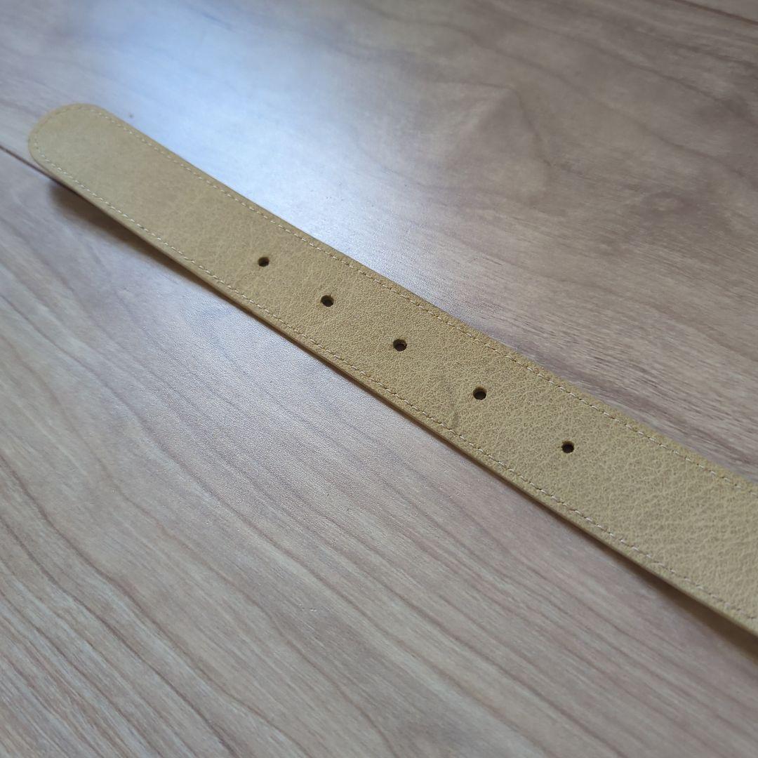 CHANEL ベージュ ダブルCロゴ ベルト 69