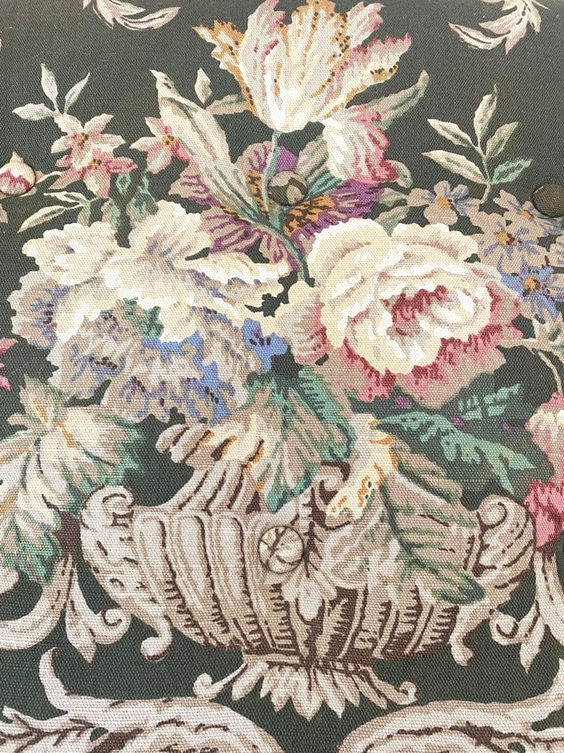 アンティーク レトロ カリモク コロニアル オットマン スツール