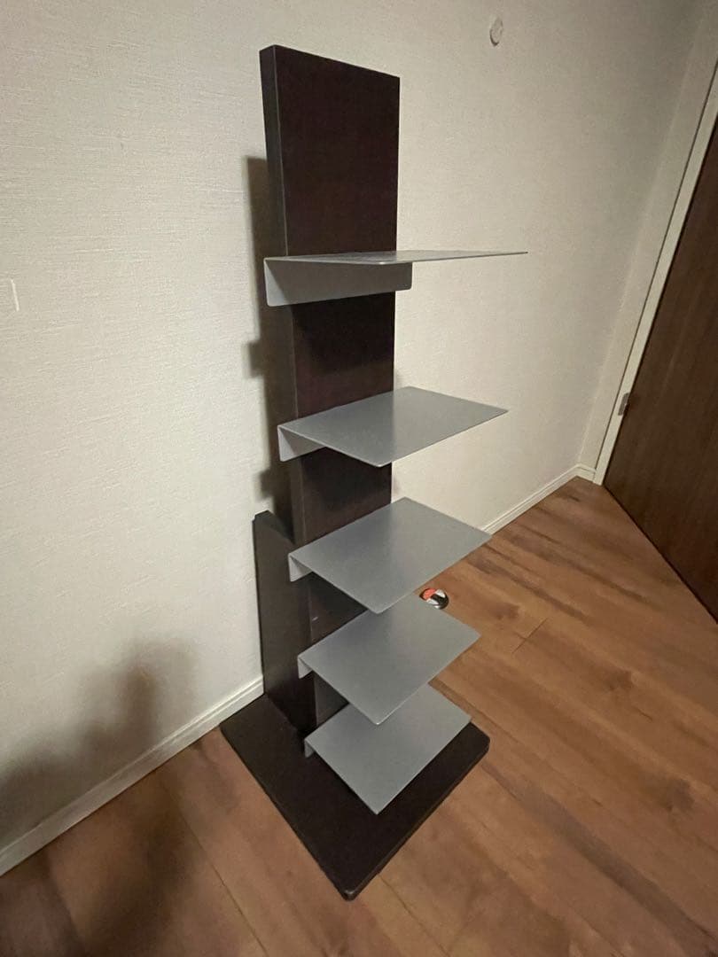 ブックタワー　ロータイプ　ダークブラウン