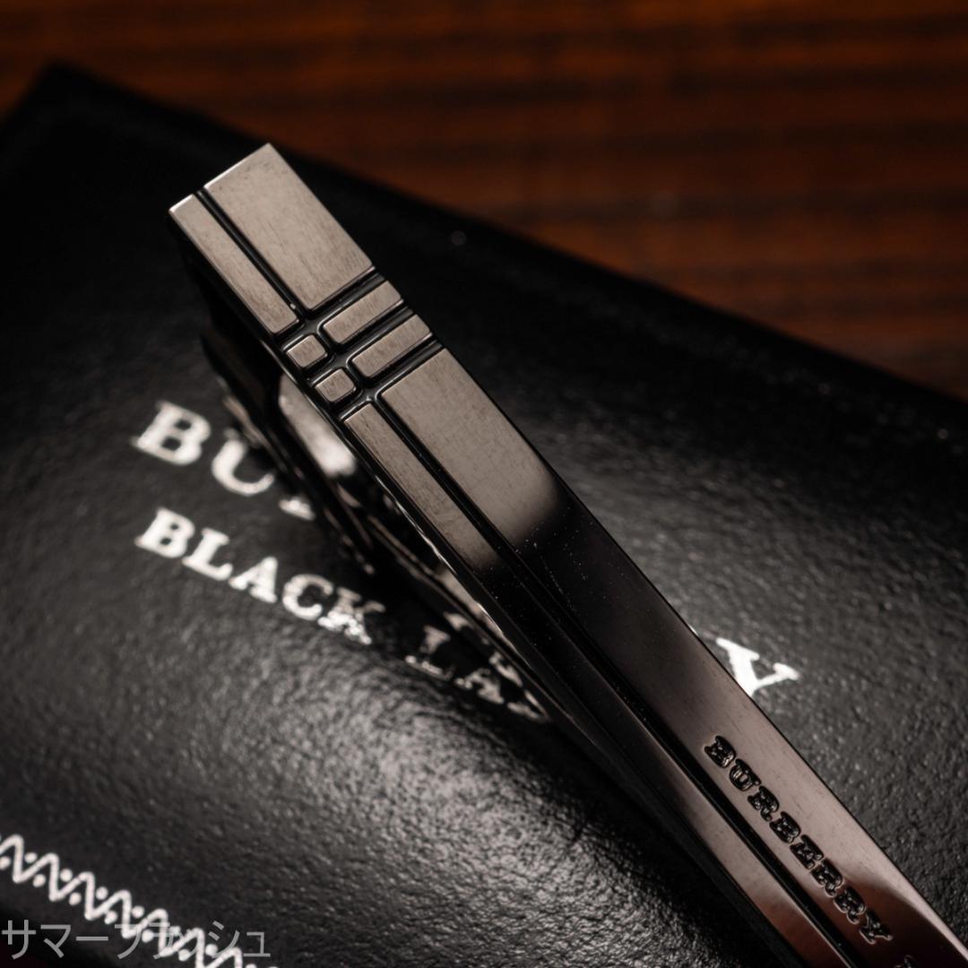 Burberry バーバリー ブラックレーベル ガンメタリックネクタイピン
