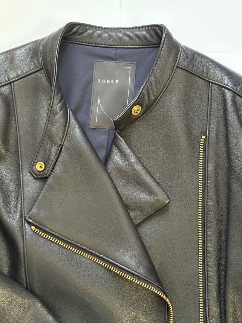NOBLE ノーブル　本革ライダースジャケット　ブラック　38サイズ