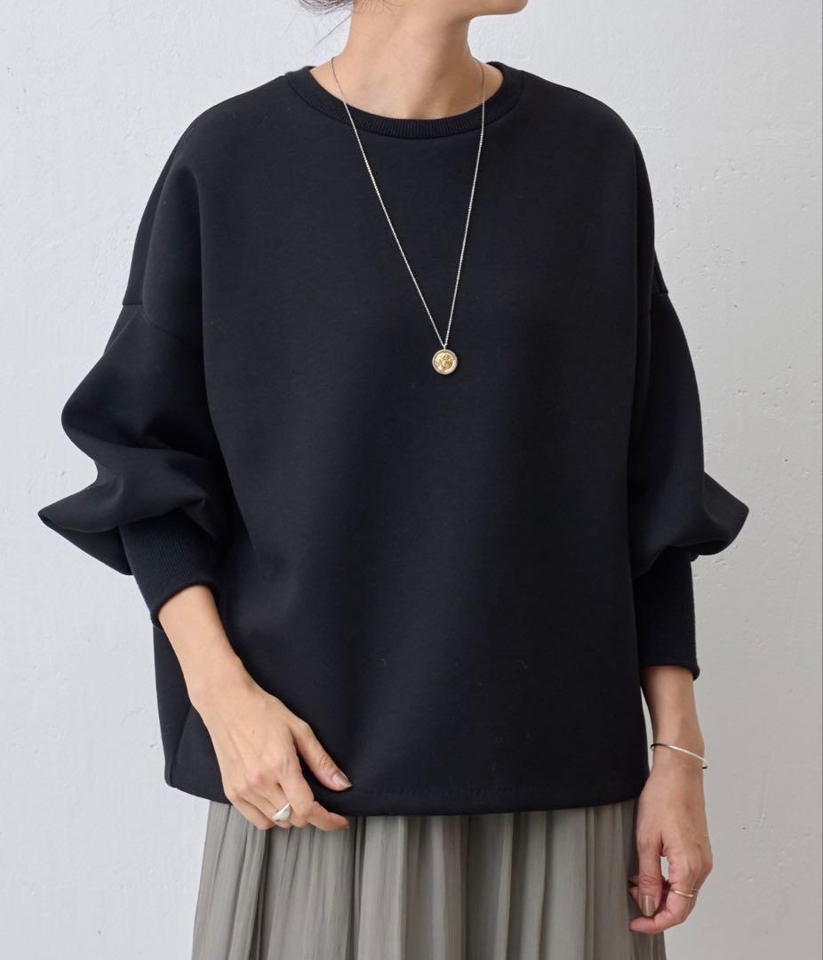 BEARDSLEY✴︎ダンボールパフトレーナー　スウェット ブラック　フリーサイズ