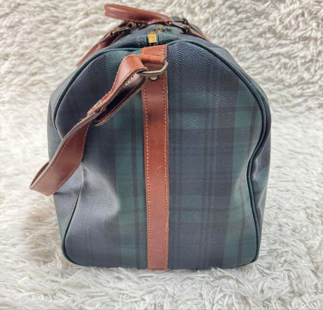 チェック柄ボストンバッグ