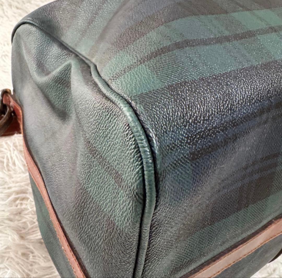 チェック柄ボストンバッグ