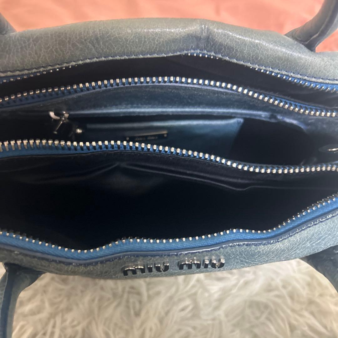 【希少カラー‼️】miumiu ハンドバッグ レザー　2way ショルダー