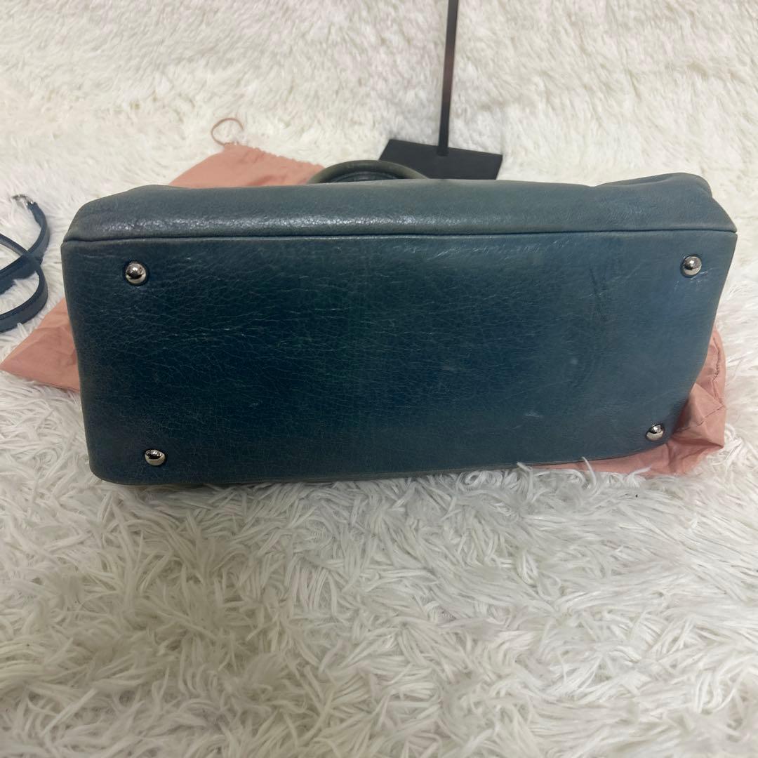 【希少カラー‼️】miumiu ハンドバッグ レザー　2way ショルダー