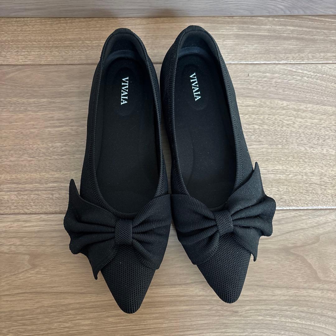 VIVAIA [Azura] ポインテッドトゥ リボン付き フラット