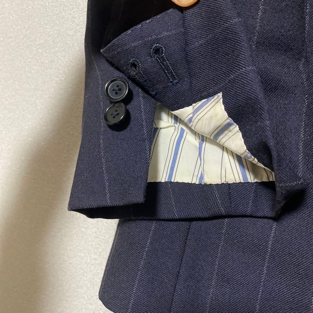 ネイビー ストライプ スーツ セット BEAMS F ジャケット スラックス