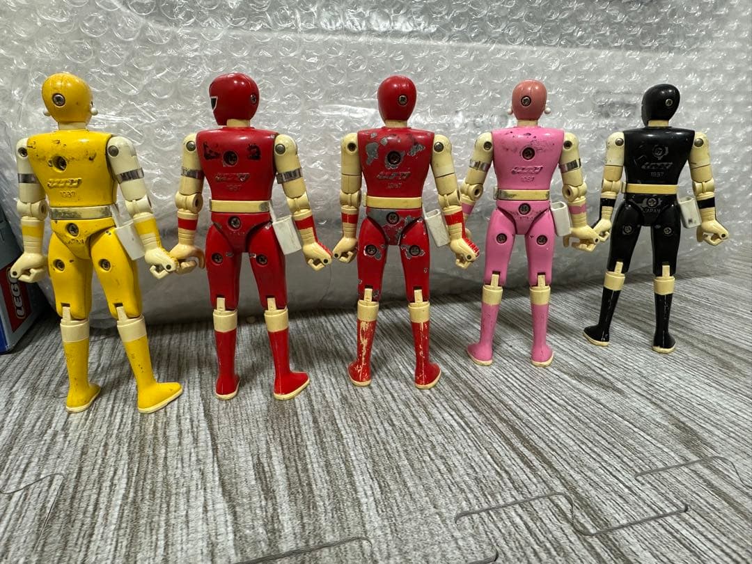 【当時物】光戦隊マスクマン フィギュア5体 1987年 バンダイ