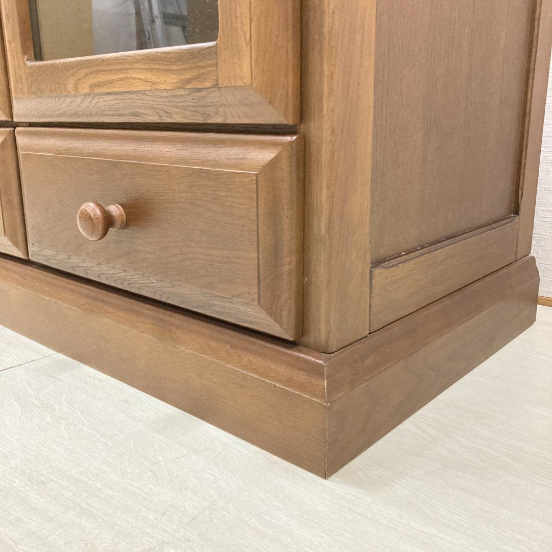 起立木工　ナラ材　サイドボード　キャビネット　書棚　本棚