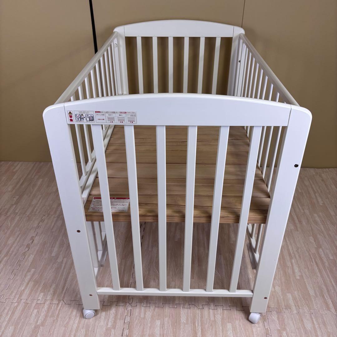 ☆除菌清掃済☆美品☆カトージ　立ちベッド　シンプルコンフォートF　白　すのこ床板