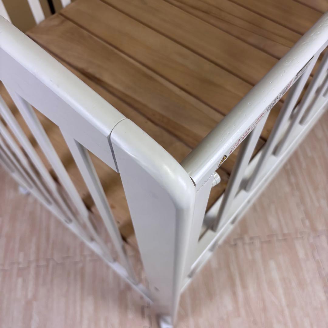 ☆除菌清掃済☆美品☆カトージ　立ちベッド　シンプルコンフォートF　白　すのこ床板