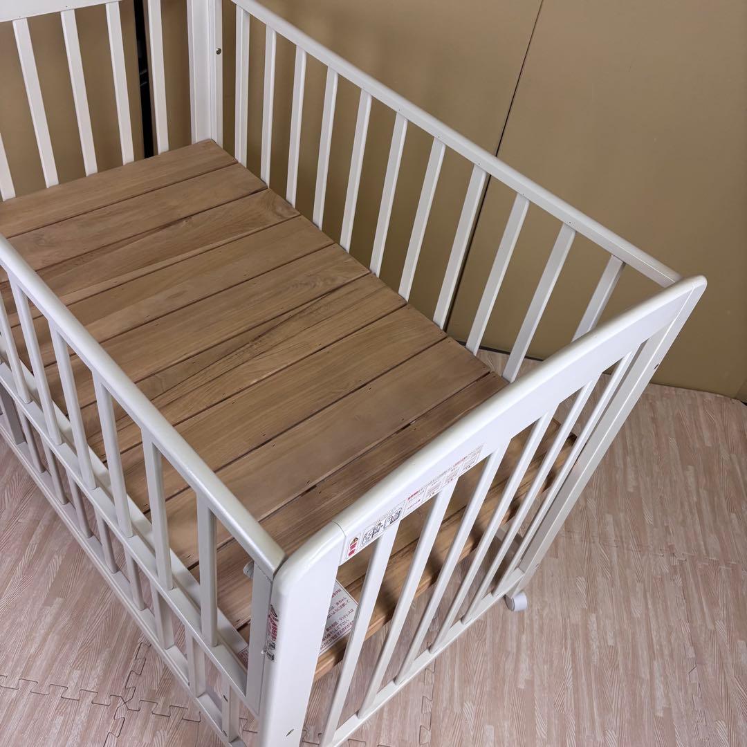 ☆除菌清掃済☆美品☆カトージ　立ちベッド　シンプルコンフォートF　白　すのこ床板