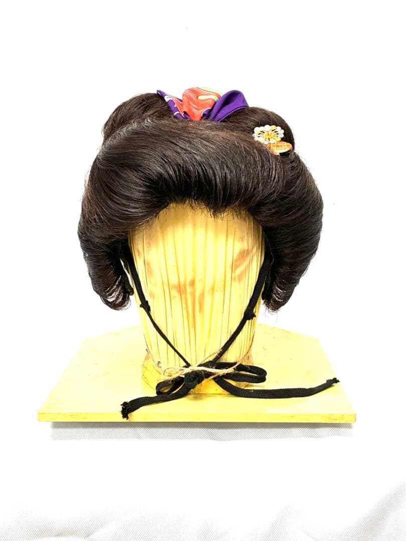 夜会巻き風変わり結い、小サイズ(網無しタイプ)、中古舞踊かつら、大衆演劇かつら