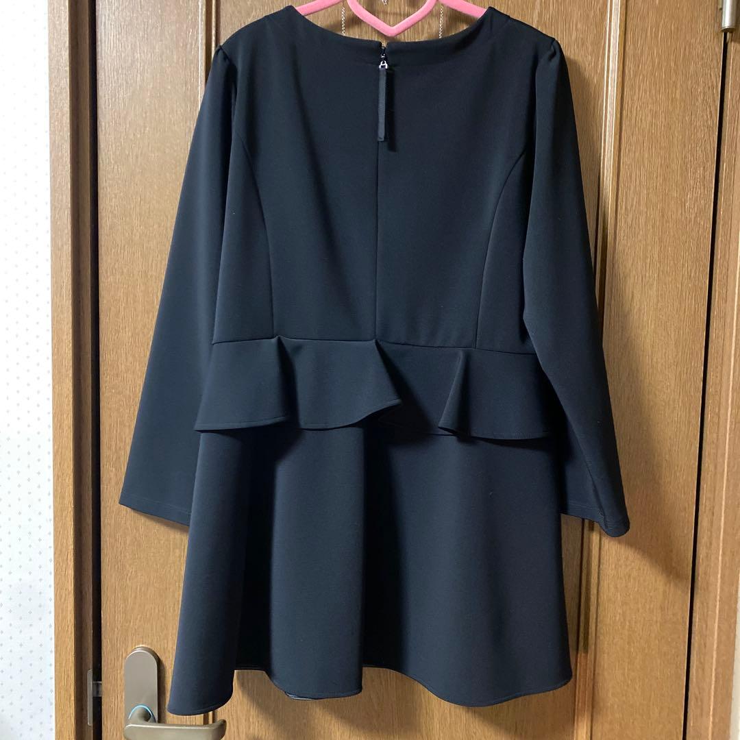 美品今季物☆tobechic大きいサイズ44☆ストレッチダンボールチュニック