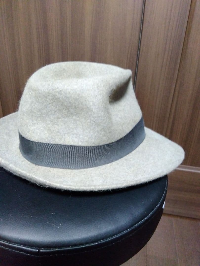ボルサリーノ　ラビットファー　　ミドルブリム6.5㌢　グレーブラウン☆送料無料☆