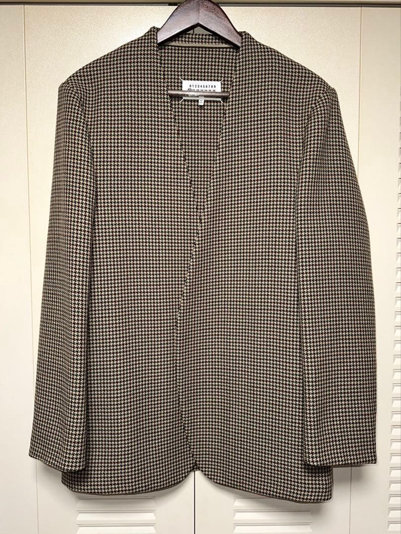 Maison Margiela 千鳥格子柄ノーカラージャケット