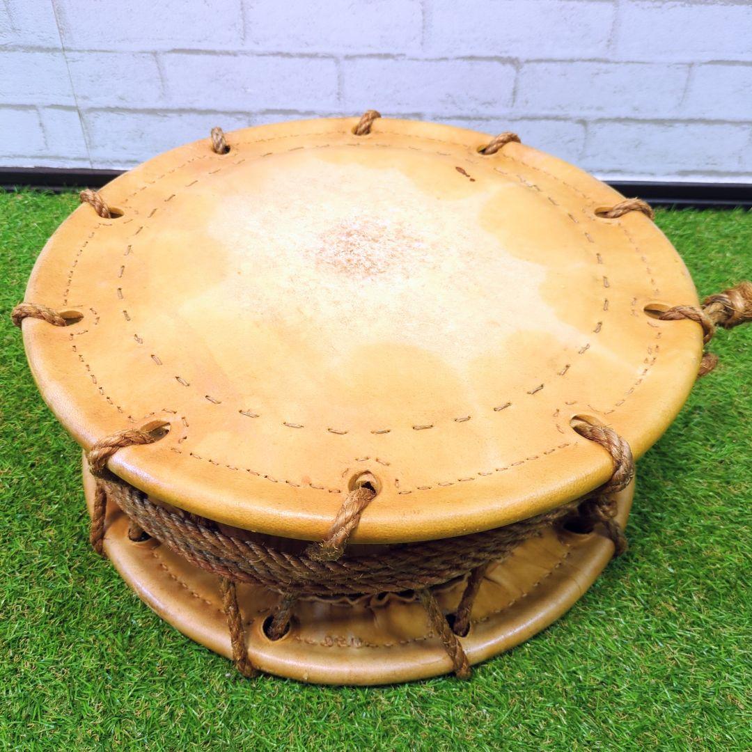 【良品】和太鼓 締太鼓 ケース　バチ付 和楽器　伝統芸能