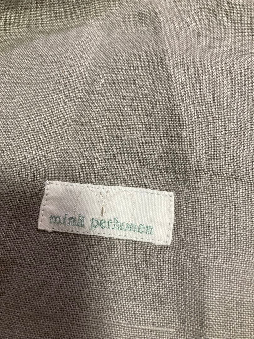 mina perhone 美品　choucho エプロン　グレー