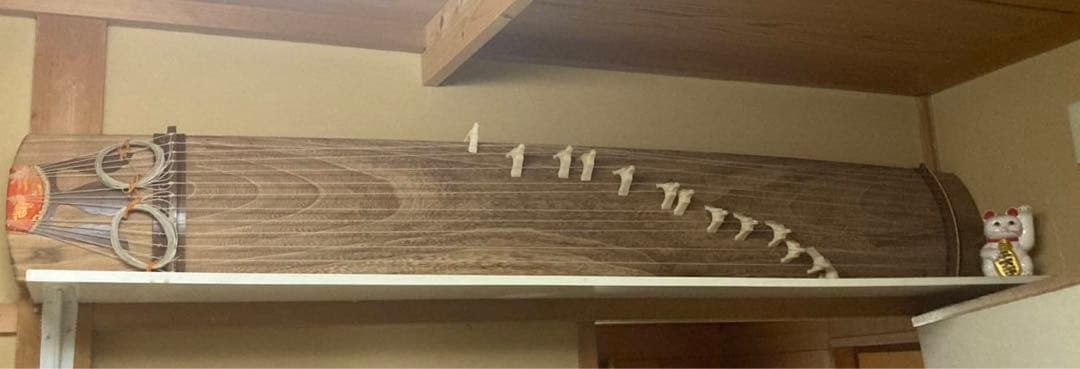 A*c様 琴 13弦 全長約184㎝ 琴柱あり 茶 伝統楽器 和楽器 弦楽器 試