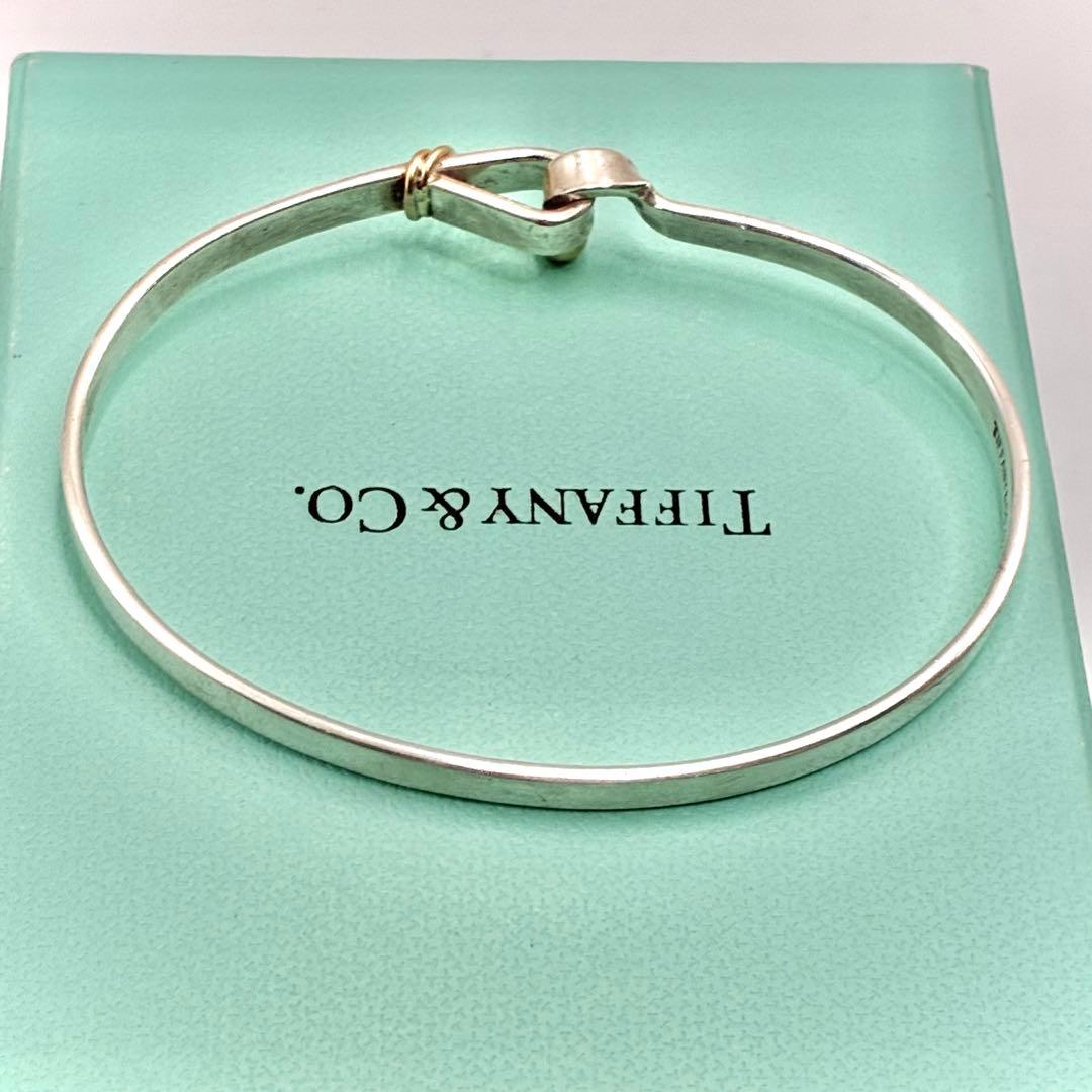 オールドティファニー フック&アイ ラブノット コンビ バングル 925×750