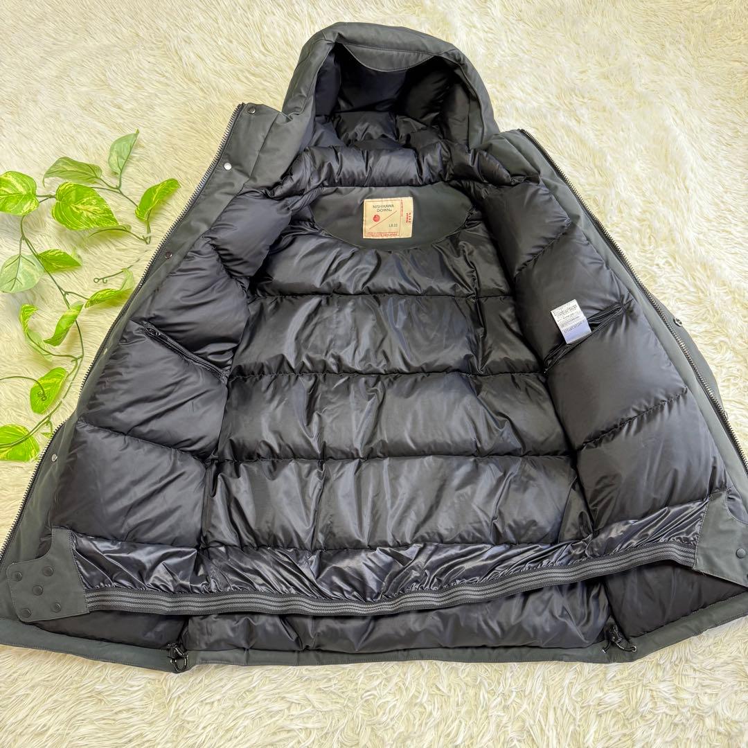 【ナノユニバース】極美品 ダウンジャケット ダークグレー 西川ダウン メンズ