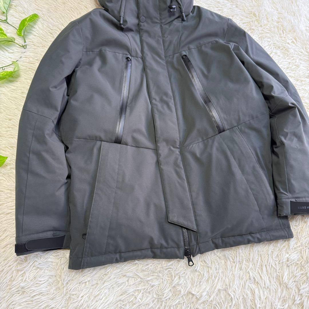 【ナノユニバース】極美品 ダウンジャケット ダークグレー 西川ダウン メンズ