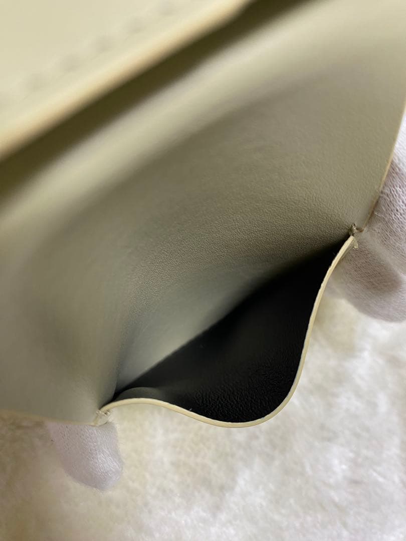 新品保管品✨ジルサンダー名刺入れカードケースロゴ型押しレザー黄緑パステルグリーン