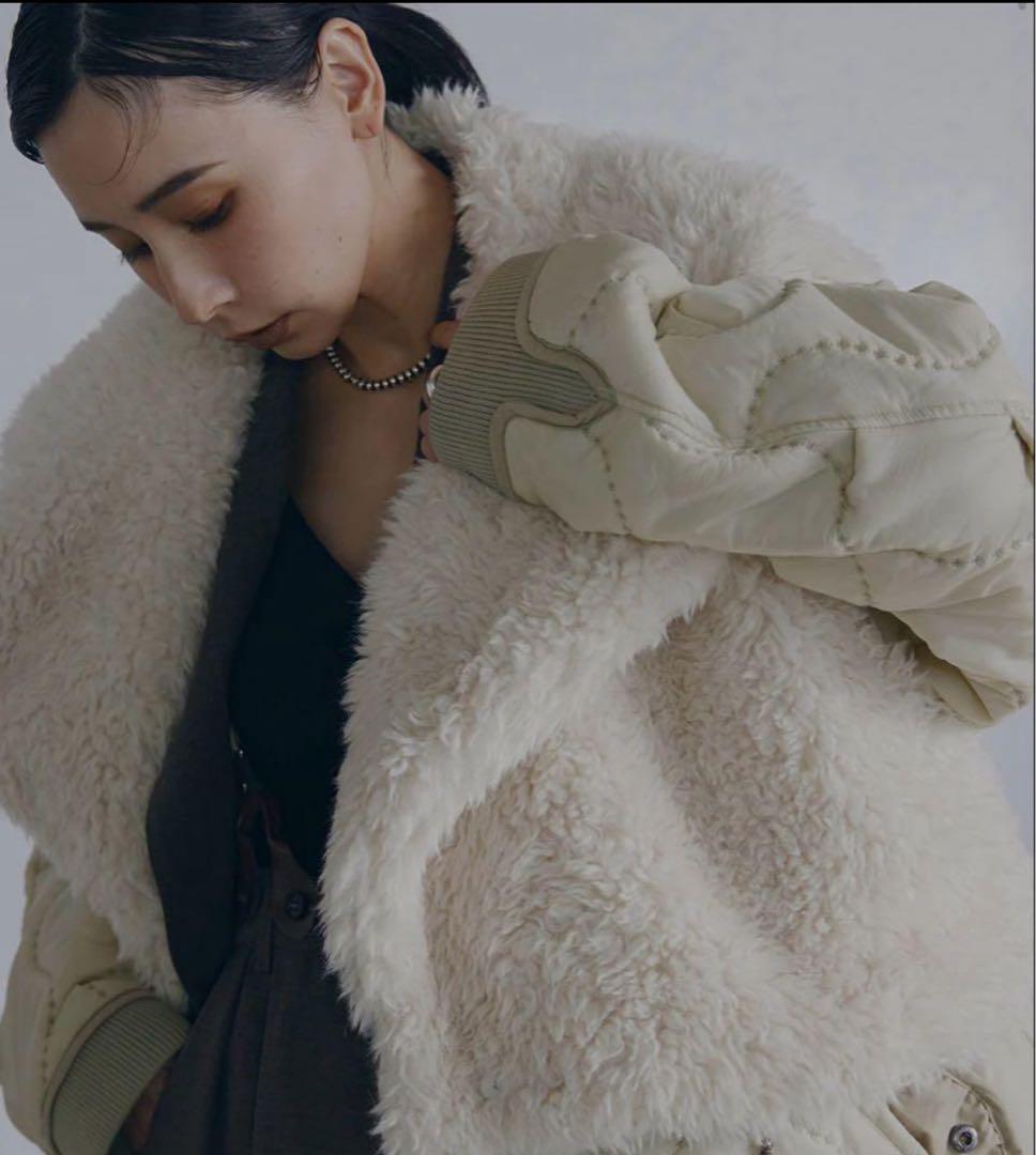 アメリヴィンテージBOA VEST SET QUILTING COAT