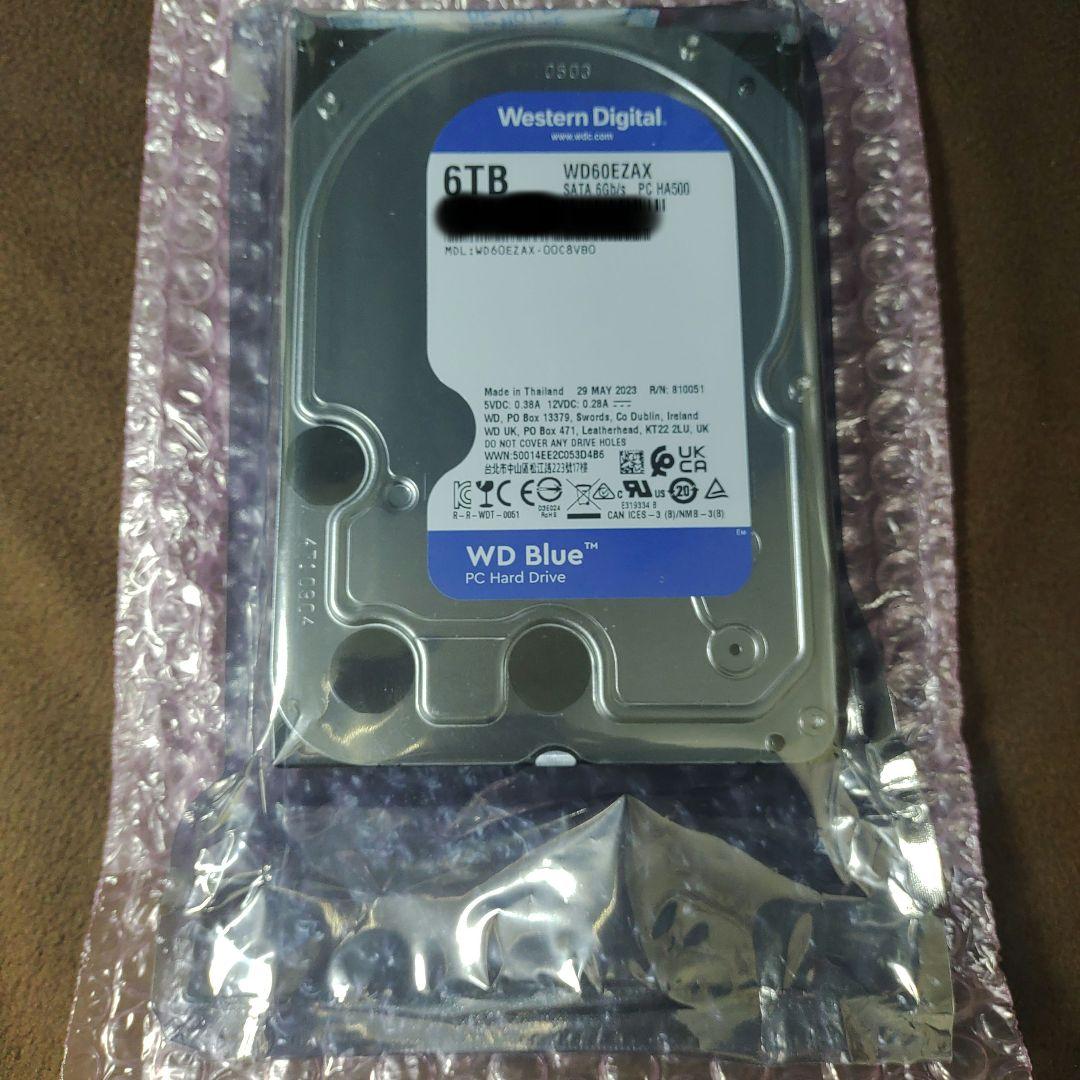 新品未使用 6TB ハードディスクドライブ WD Blue 静音・低発熱
