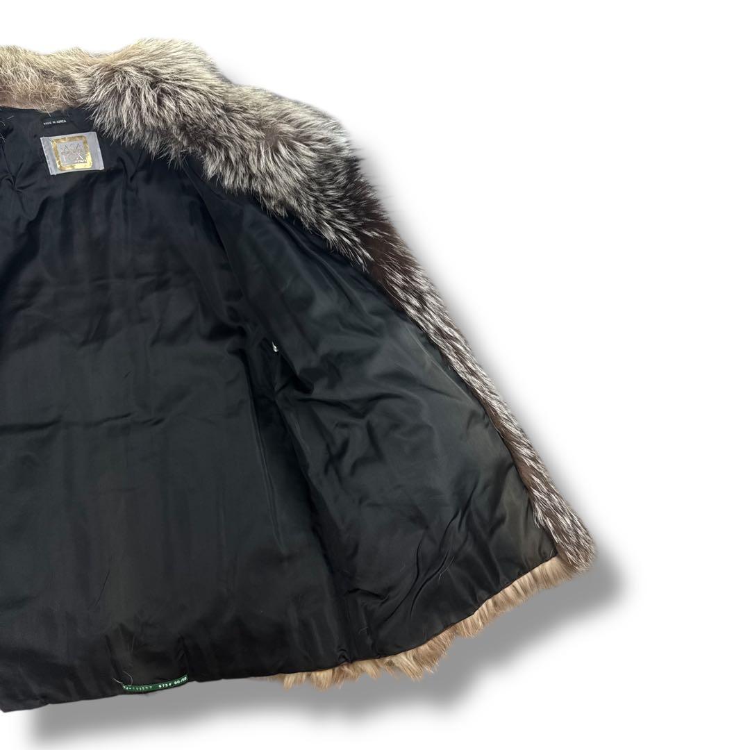 極美品 SAGA FOX 金サガ シルバーフォックスセミロングコート 毛皮 M